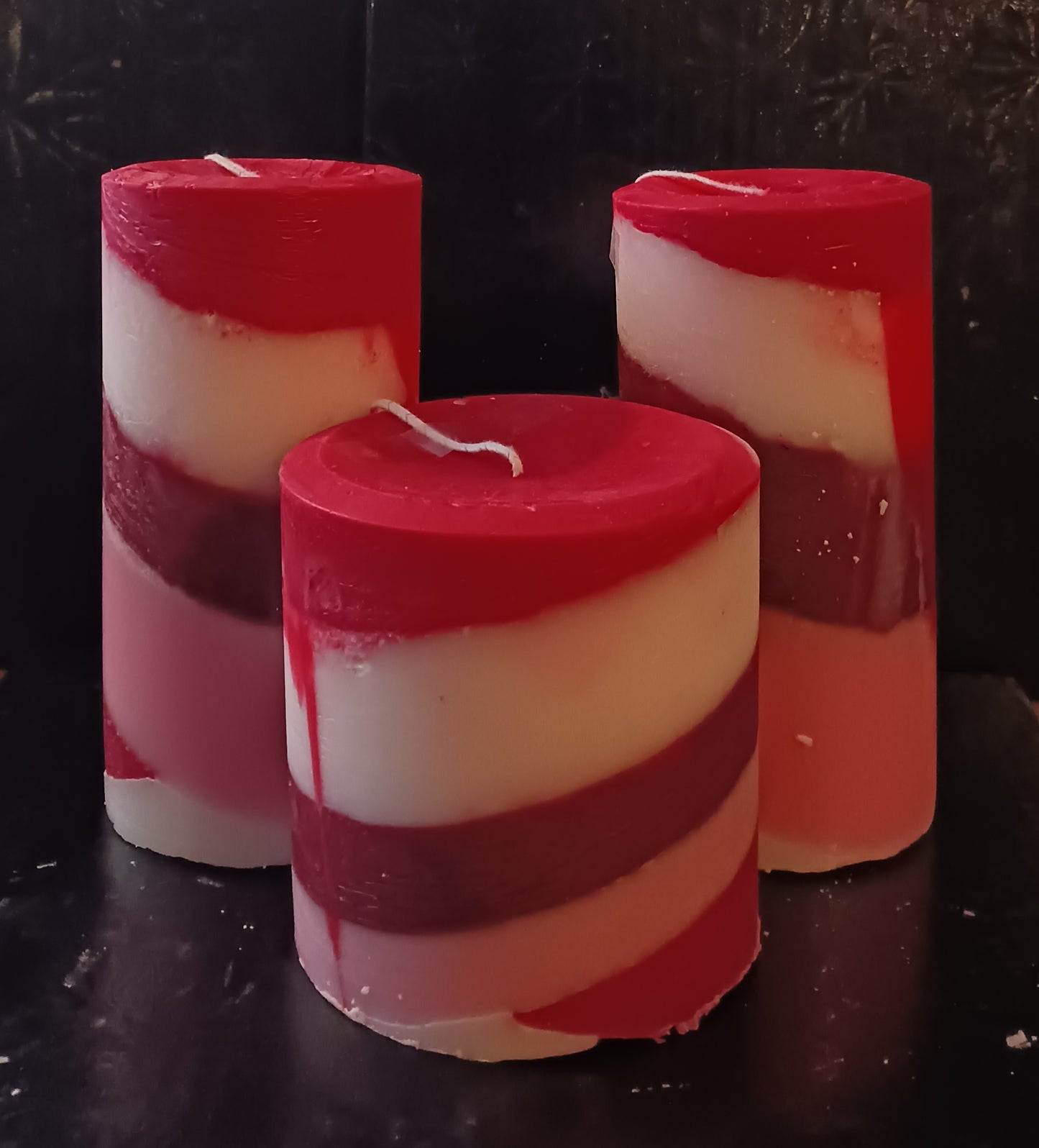 Peppermint and Eucalyptus 3pc set Pillar Candle