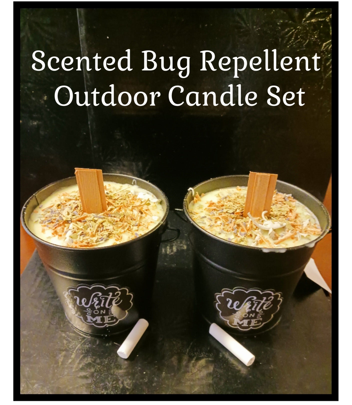 Citronella Insect Repellent 2 pc set small Candles