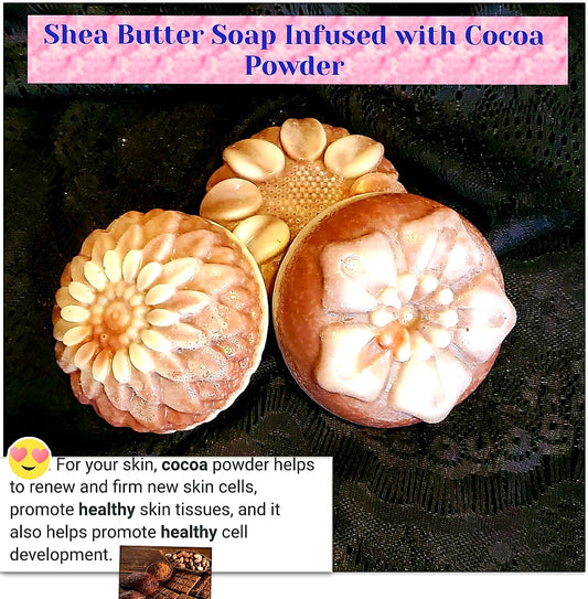 2pk Shea Butter/Cocoa Powder Soap