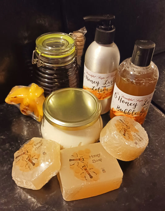 8pc Oh Honey Bath & Candle Set