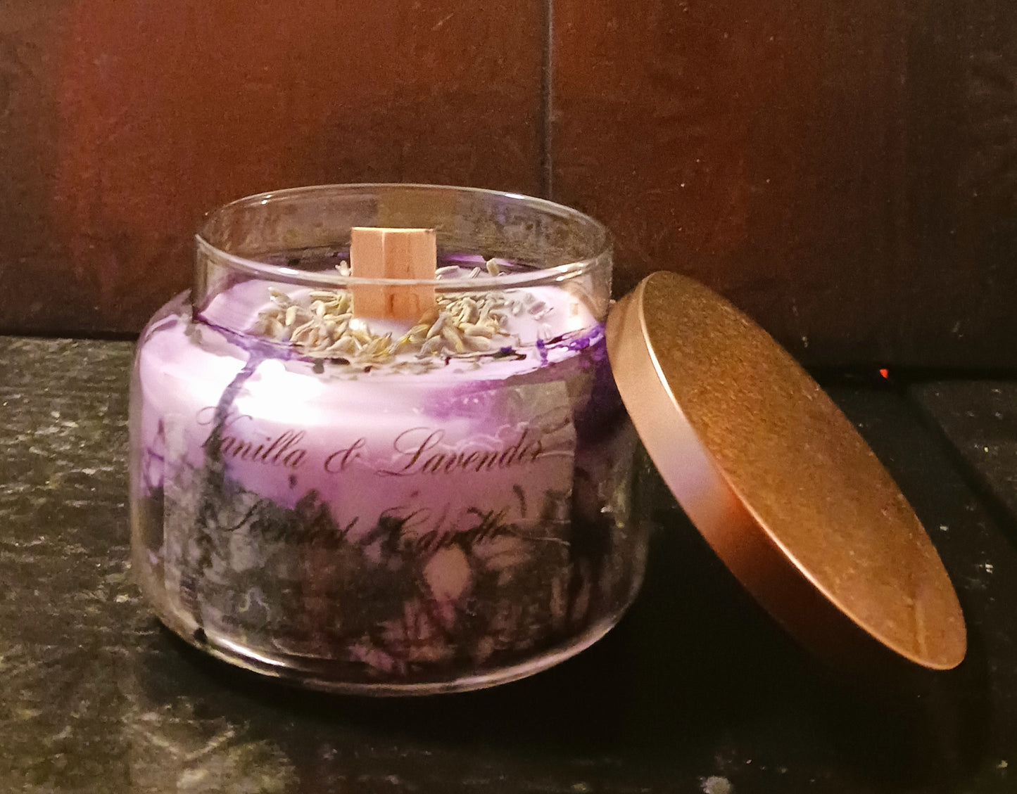 Twisted Lavender & Vanilla Glass Jar Scented Candles